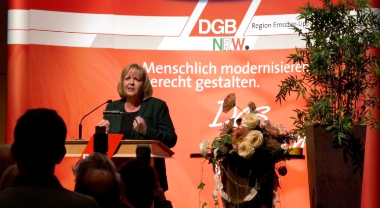 Kraft beim Neujahrsempfang des DGB mit bfw