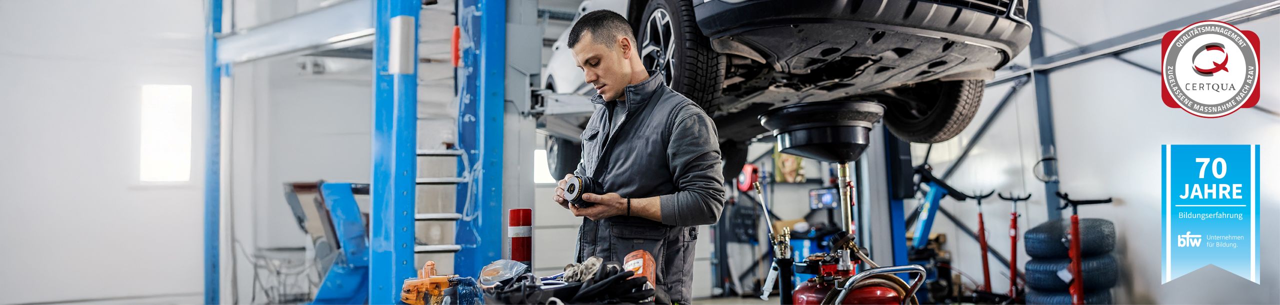 Machen Sie eine Weiterbildung in der Kraftfahrzeugtechnik (Kfz) beim bfw.