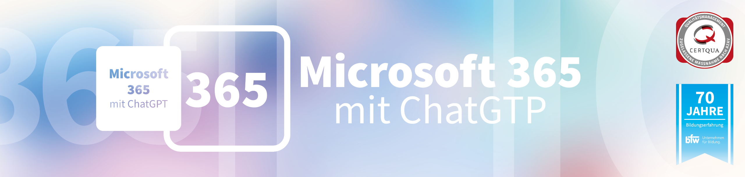 Flyer Microsoft 365 mit Chat GPT Weiterbildung bfw